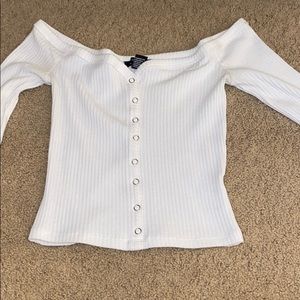 Off shoulder long sleeve